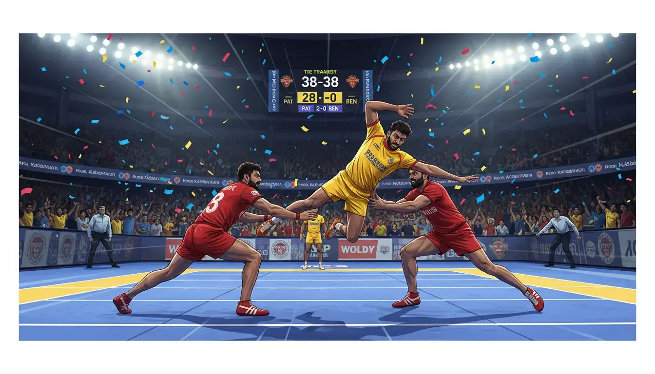 PKL Thriller: Patna Pirates Win 6-4 Tie-Breaker After 38-38 Deadlock vs Bengaluru Bulls