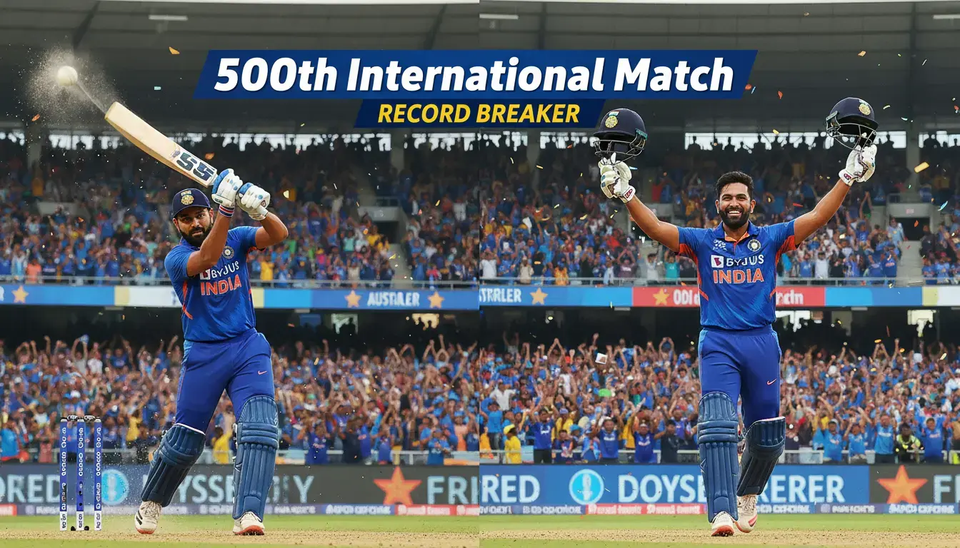 Rohit Sharma's 500th Match vs AUS; Set to Break Sachin & Afridi's Historic ODI Records
