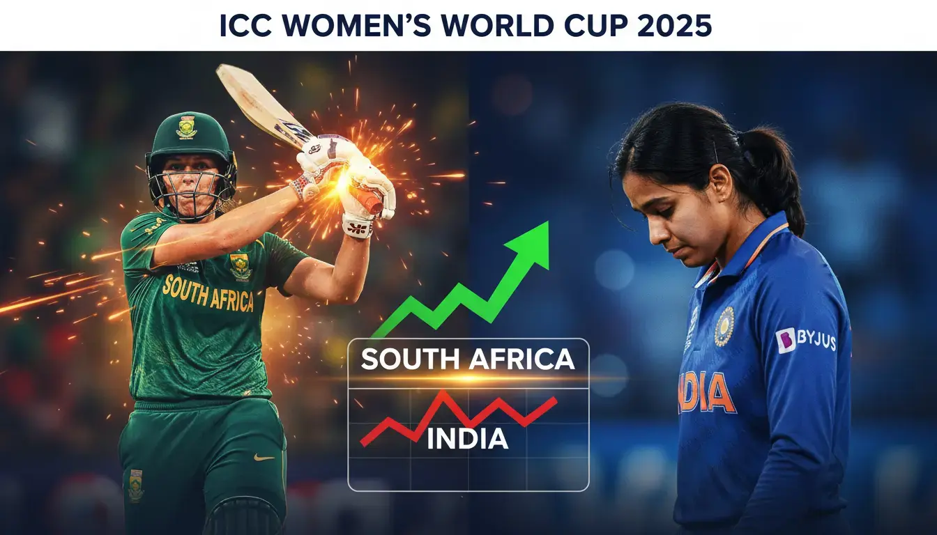 Women's WC 2025: India Suffers Shock Loss to SA; Semi-Final Spot Now in Jeopardy