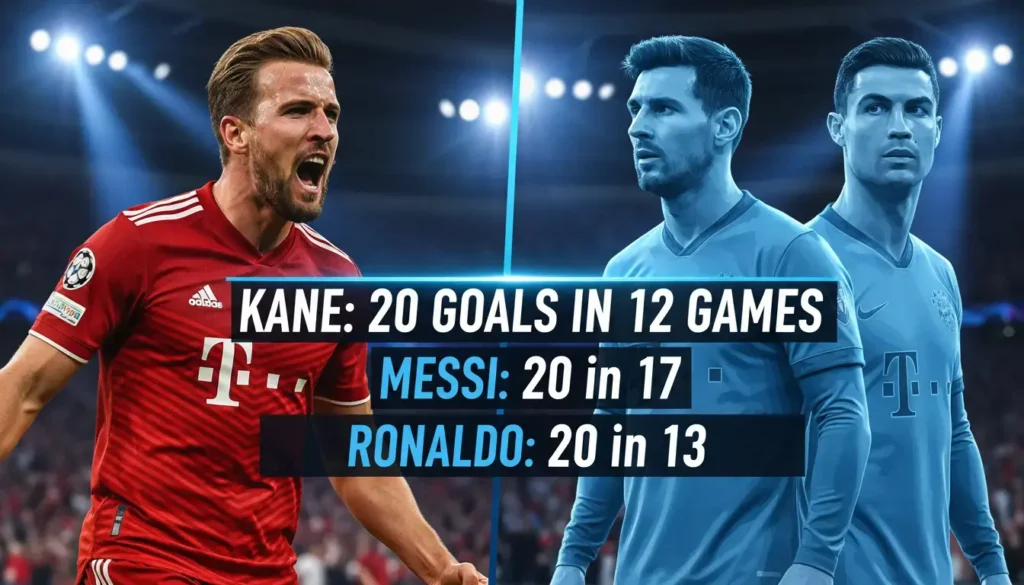 Harry Kane Hits 20 Goals in 12 Games; Smashes Records Held by Messi & Ronaldo