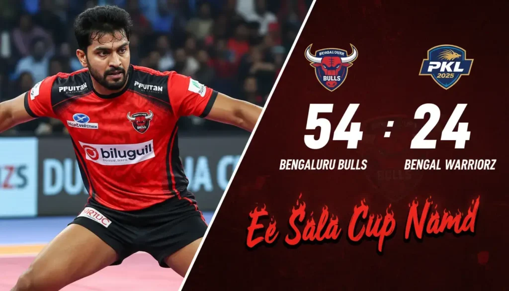 Bulls Crush Warriorz 54-24; Mirzaian's 'Ee Sala Cup Namde' Vow Ignites PKL 2025 Playoff Dreams