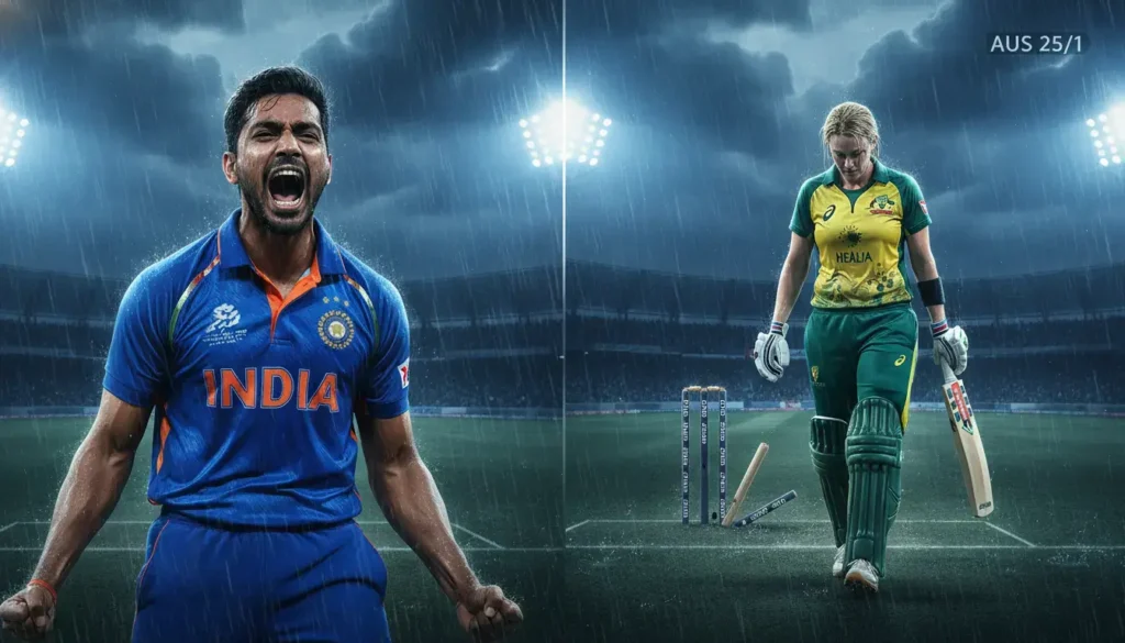 World Cup Semi-Final Drama: Healy Dropped on 2, Then Bowled for 5 in Rain-Hit India vs Aus Thriller