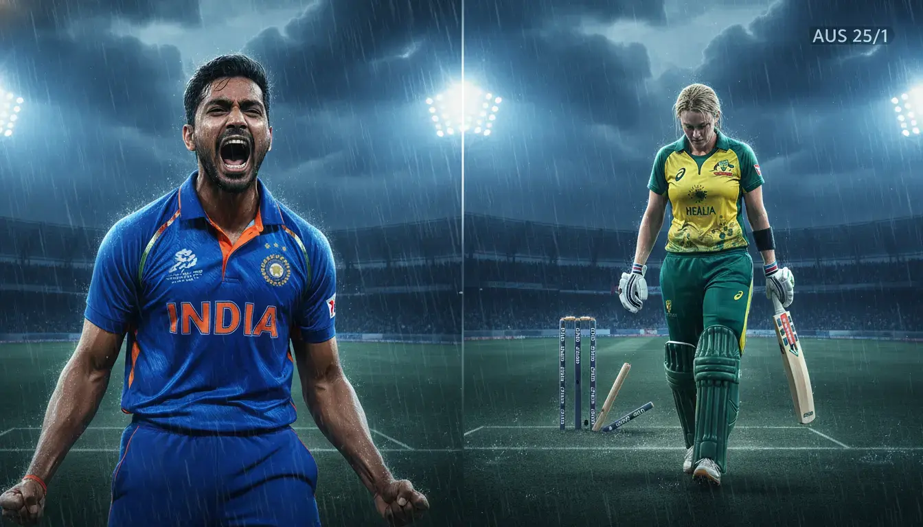 World Cup Semi-Final Drama: Healy Dropped on 2, Then Bowled for 5 in Rain-Hit India vs Aus Thriller
