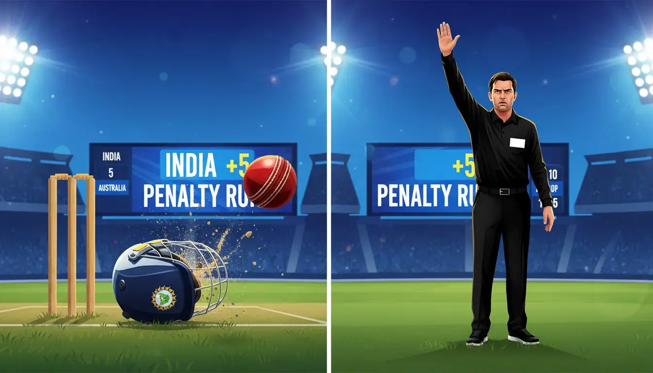 AUS Helmet Blunder Gifts India 5 Free Runs in World Cup 2025; Bizarre MCC Rule 28.3.2 Invoked