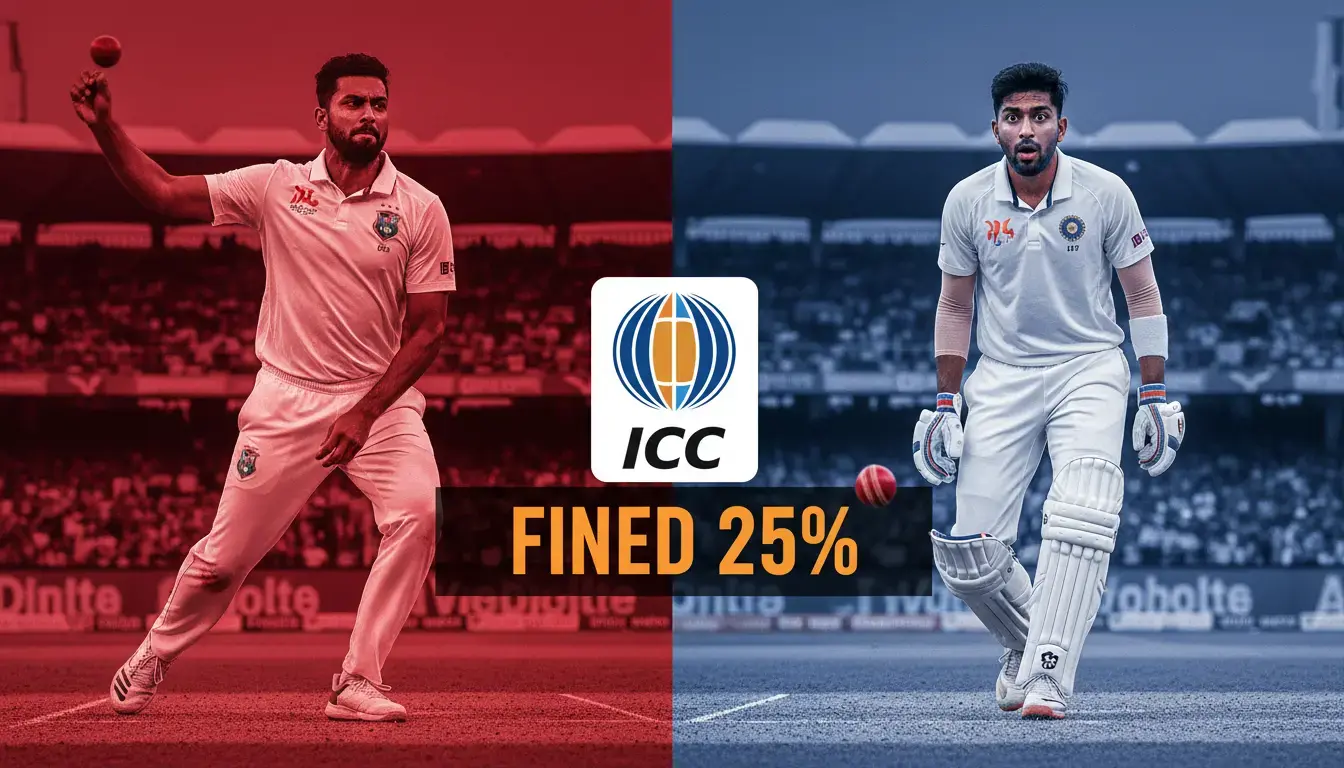 Jayden Seales Fined 25% for Hitting Jaiswal; ICC Issues Second Demerit Point