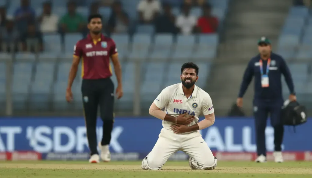 KL Rahul Collapses After Nasty Groin Hit; Halts India's Chase vs WI in 2nd Test