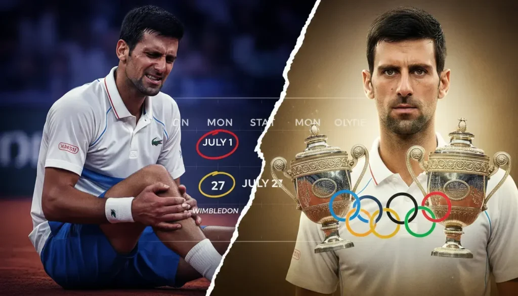 Novak Djokovic's Wimbledon in Doubt; Knee Surgery Puts Olympic Dream on a Knife's Edge