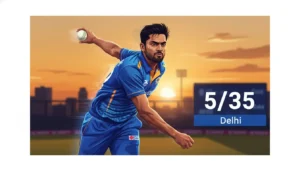 Ranji Trophy 2025: Auqib Nabi's Dual-Swing Shocks Delhi with 5/35; J&K Pacer Dominates