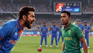 Siraj Unleashes Fury: Pacer's Heated Clash, Five-Wicket Haul Stuns SA A in Bengaluru