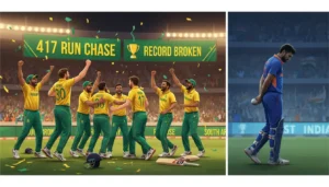 Shock: SA A Chases Record 417 Against India A; Kuldeep Yadav Struggles Before Kolkata Test