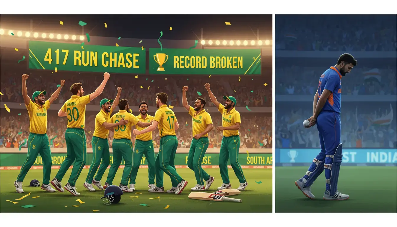 Shock: SA A Chases Record 417 Against India A; Kuldeep Yadav Struggles Before Kolkata Test